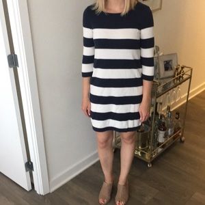 Lightweight striped sweater dress